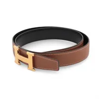 エルメス Hベルト Z:2021年 ベルト 85 エバーカラー×ボックスカーフ ゴールド×ブラック