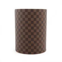 ヴィトン AAS35355 ケース PVC×レザー ブラウン×レッド ダミエ ダストボックス