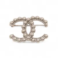 シャネル ココマーク L22C ブローチ メタル シルバー