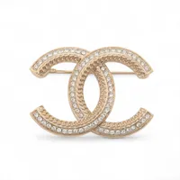 シャネル ココマーク B17C ピンブローチ GP×フェイクパール ゴールド
