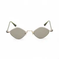 クロムハーツ DIAMOND DOG サングラス メタル×プラスチック 50□22-141 シルバー×グリーン スレ ヨゴレ 丁番締まり左右差あり