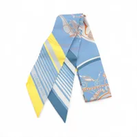 エルメス ツイリー EX-Libris エクスリブリスの紙吹雪 スカーフ シルク ブルー モワイヤン