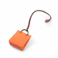 エルメス CDケース トゴ その他 オレンジ シルバー金具 □E:2001年