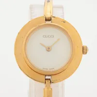 グッチ チェンジベゼル 11/12.2 GP GP QZ ホワイト文字盤