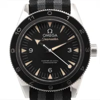 オメガ シーマスター300スペクターリミテッドエディション 233.32.41.21.01.001 SS SS×ナイロン AT ブラック文字盤