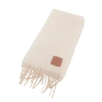 ロエベ アナグラム マフラー モヘヤ×ウール×ナイロン アイボリー