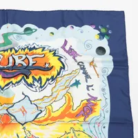 エルメス カレ90 THE ALFEE AUBE 夜明け スカーフ シルク ネイビー THE