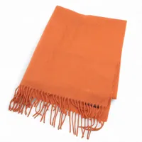 エルメス ドゴン レクトヴェルソ マフラー カシミヤ オレンジ