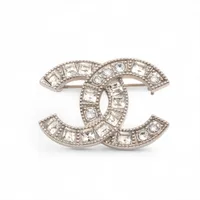 シャネル ココマーク B15P ブローチ メタル×ラインストーン シルバー