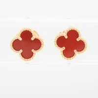 ヴァンクリーフ&アーペル スウィートアルハンブラ カーネリアン ピアス