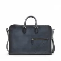 ベルルッティ オーバーナイト レザー 2WAYボストンバッグ ネイビー