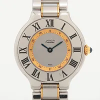 カルティエ マスト21 W10075R6 SS SS QZ シルバー文字盤