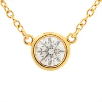 ティファニー バイザヤード 1P ダイヤ ネックレス 750(YG) 2.0g 0.30 H VS1 EX NONE