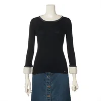 シャネル 07A カシミヤ×シルク ニット 38 レディース ブラック