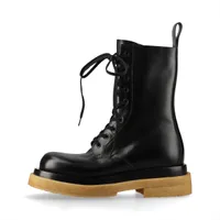 ボッテガヴェネタ レザー ブーツ 40 1/2 メンズ ブラック 667093 ミリタリー