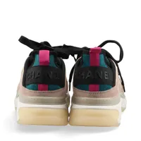Chanel Coco Mark Suede x fabric Sneakers 39 Ladies' Multicolor