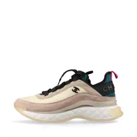 Chanel Coco Mark Suede x fabric Sneakers 39 Ladies' Multicolor