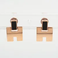 エルメス アイリーン バレッタ メタル×GP ゴールド×シルバー ヘア