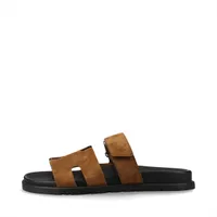 エルメス レザー サンダル 43 メンズ グレージュ アーキペル ベルクロ