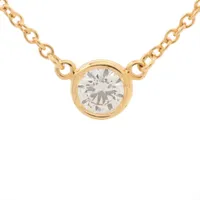 ティファニー バイザヤード 1P ダイヤ ネックレス 750(YG) 1.7g 直径約4.44mm