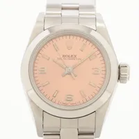 ロレックス オイスターパーペチュアル 67180 SS SS AT ピンク文字盤