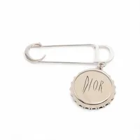 エルメス セリエ ピンブローチ メタル ブラウン×シルバー ハットピン