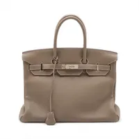 エルメス ヴィクトリア35 トリヨンクレマンス ショコラ シルバー金具 エルメス ヴィクトリア35 トリヨンクレマンス クレ シルバー金具 A