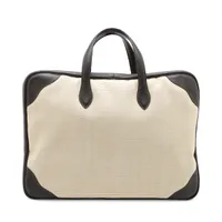 エルメス ヴィクトリア50 クリノランxトリヨンクレマンス ベージュxエベーヌ シルバー金具 □E:2001年