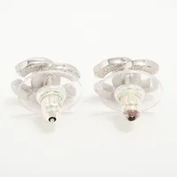 シャネル ココマーク I26V ピアス(両耳用) GP×ラインストーン シルバー