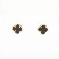 ヴァンクリーフ&アーペル スウィートアルハンブラ オニキス ピアス 750