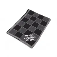 ヴィトン M92664 マフラーダミエヘリテージ HF0225 マフラー ウール グレー×ブラック