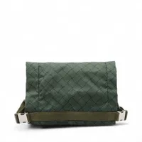 ボッテガヴェネタ ナイロン ボディバッグ カーキxグリーン