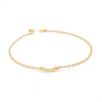 ティファニー Tスマイル ミニ ダイヤ ブレスレット 750(YG) 1.9g