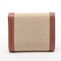 セリーヌ トリオンフ スモールフラップウォレット キャンバス×レザー