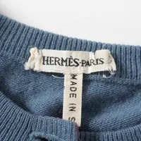 エルメス マルジェラ期 カシミヤ カーディガン SM レディース ブルー