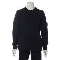 ストーンアイランド コットン ニット XL メンズ ブラック 8015532B9