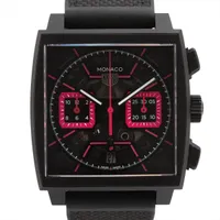 タグホイヤー モナコ クロノグラフ CBL218B.FT6236 TI TI×ラバー AT ブラック文字盤