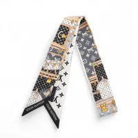 ヴィトン M76442 バンドーBB レッツゴー OS1221 スカーフ シルク ブラック×ホワイト