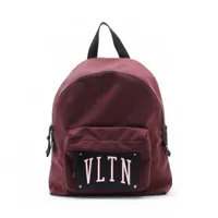 ヴァレンティノガラヴァーニ VLTN ナイロンxレザー バックパック/リュック ボルドーxブラック