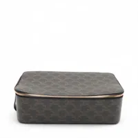 セリーヌ トリオンフ PVC セカンドバッグ ブラウン