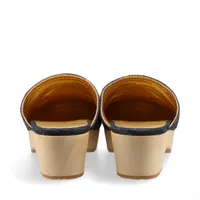 シャネル ココマーク 06S デニム×レザー ミュール 34 レディース