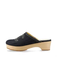 シャネル ココマーク 06S デニム×レザー ミュール 34 レディース