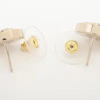 シャネル ココマーク B26C ピアス(両耳用) GP ブルー×シルバー