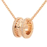 ブルガリ ビーゼロワン ロック ダイヤ ネックレス 750(PG) 14.9g 360248