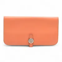 エルメス ドゴン ロング ヴォースイフト ロングウォレット オレンジ シルバー金具 □Q:2013年