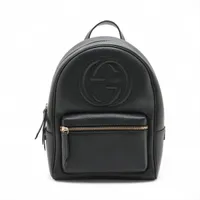 グッチ ソーホー レザー バックパック/リュック ブラック 431570