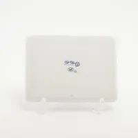 エルメス シェーヌダンクル スクエアプレート 陶器 ホワイト×ブルー 底