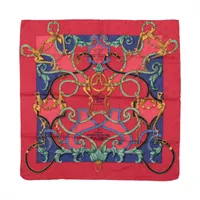 エルメス カレ90 L’INSTRVCTION DV ROY帝王学 スカーフ シルク レッド