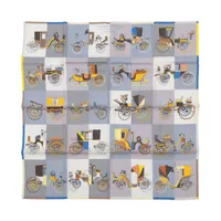 エルメス カレ90 Voitures Exquises 精巧な馬車 スカーフ シルク グレー×イエロー