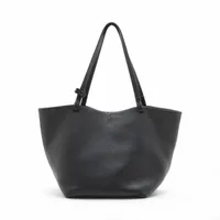 ザロウ パークトートスリー レザー トートバッグ ブラック